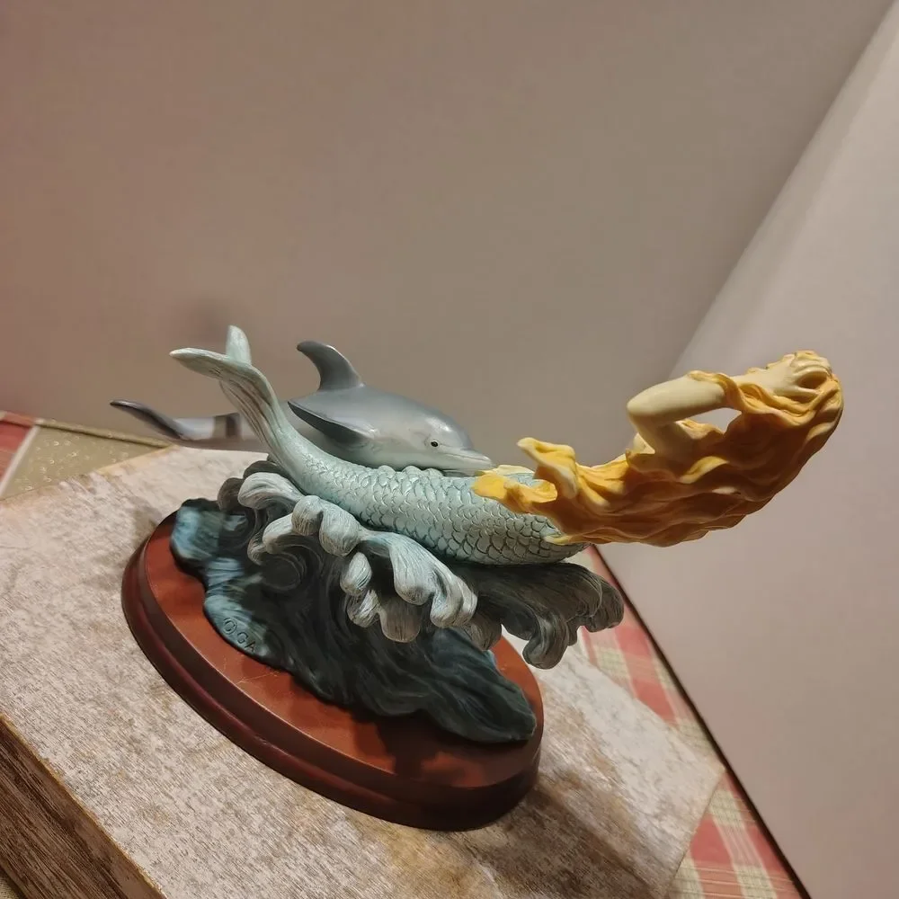 Mermaid and Dolphin Figurine